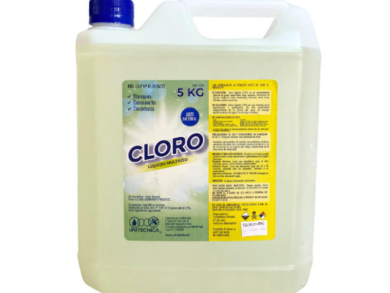 Cloro líquido 5 Kg CHILE