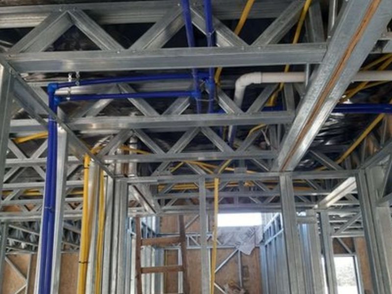Paneles de Steel Framing e instalaciones elec