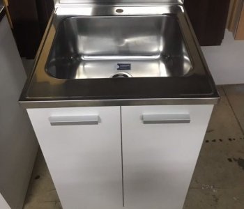 MUEBLE CON CUBIERTA LAVADERO ACERO INOXIDABLE : KSTOR ELEMENTOS | CONSTRUEX