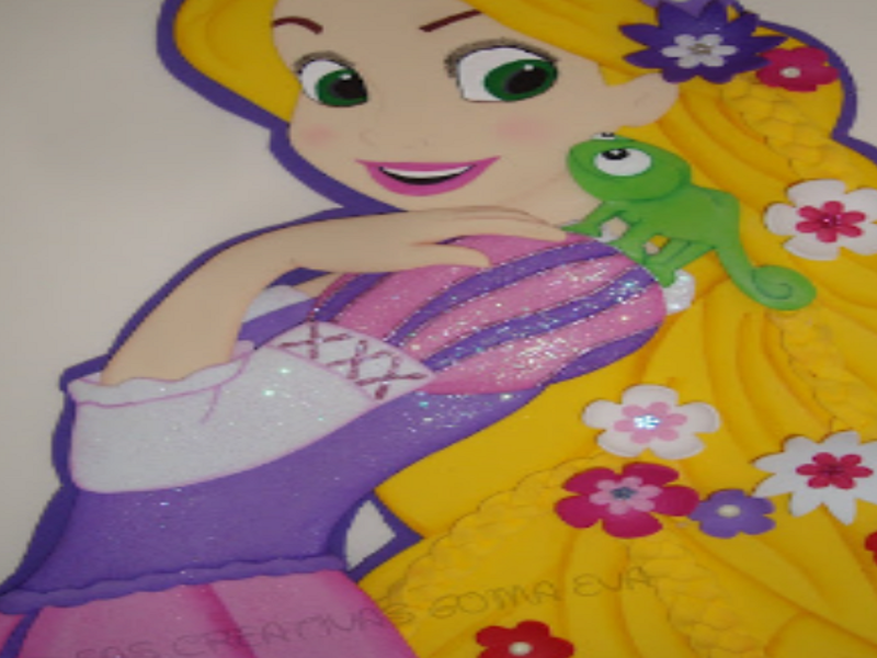 Figura Foamex Troquelada Rapunzel 