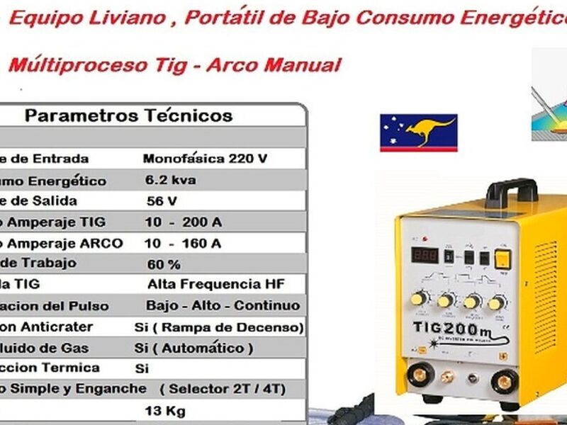 TIG 200 M PULSO Inverter Pulsartig Chile