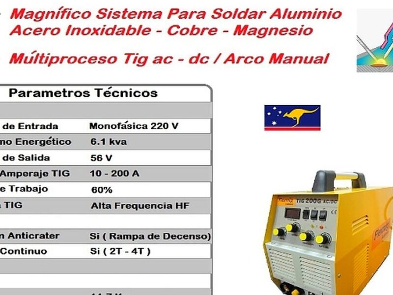TIG 200 G AC/DC Invertig Multisistema Chile