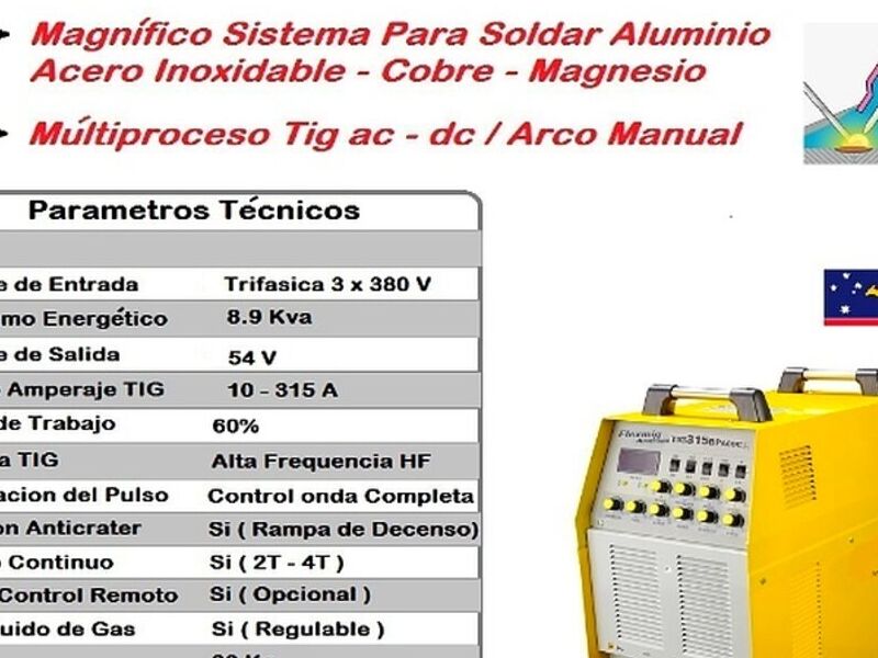 TIG 315 AC / DC PULSO Inverter Pulsartig Chile